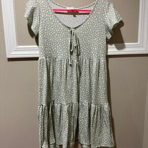 Jessica Simpson‎ green and white dress